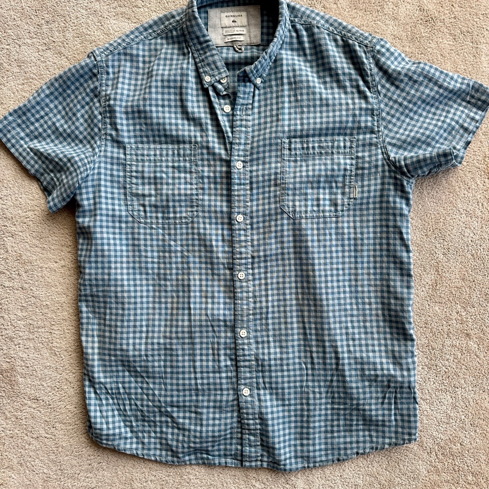Quick Silver Blue Checkered Shirt